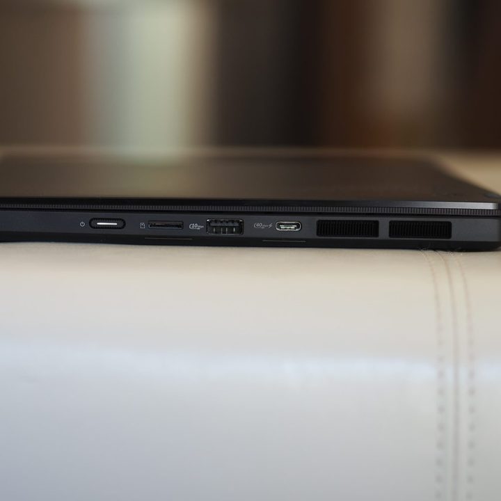 Asus ProArt PX13 right side view showing ports and vents.