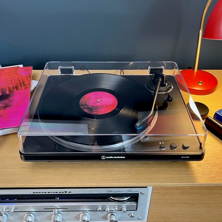 The Audio-Technica AT-LP70X turntable.