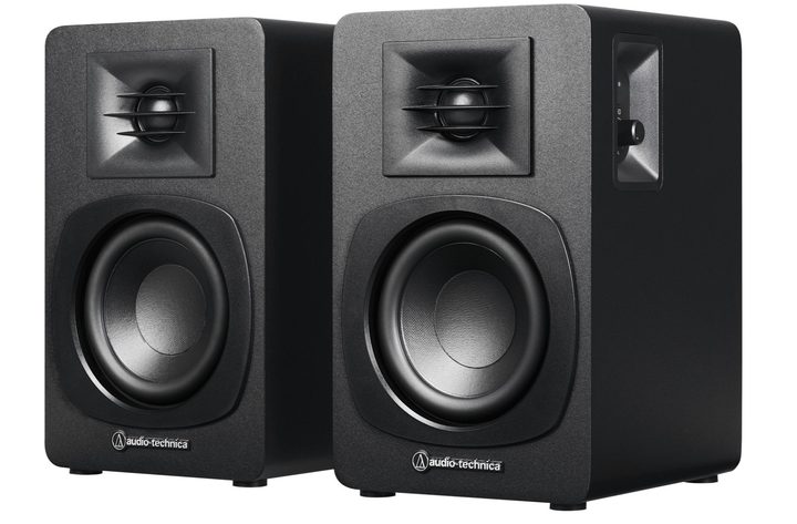 Audio-Technica AT-SP3X powered bookshelf speakers.