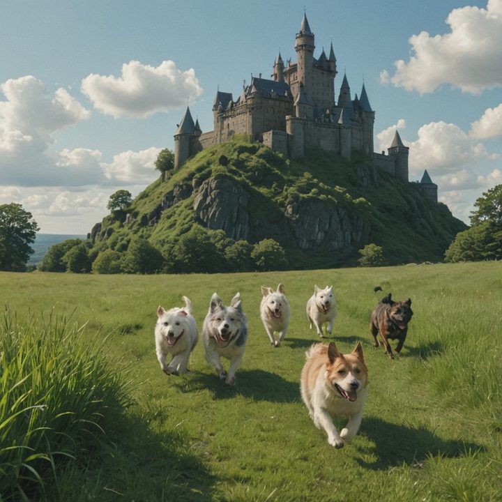 dogs running