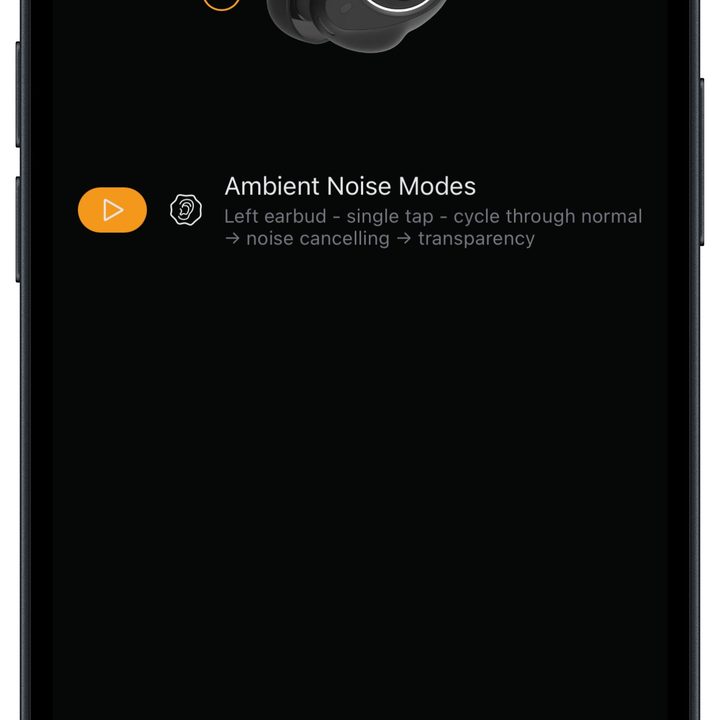 Cambridge Audio Melomania app for iOS: ANC mode description.