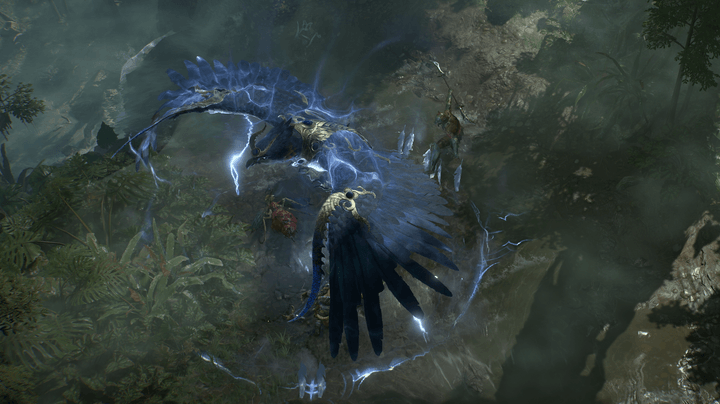 A Spiritborn summons a bird in Diablo 4.