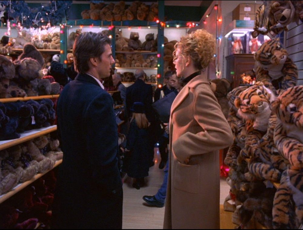 Helena Harford is (supposedly) kidnapped in the background in the final scene of Eyes Wide Shut.