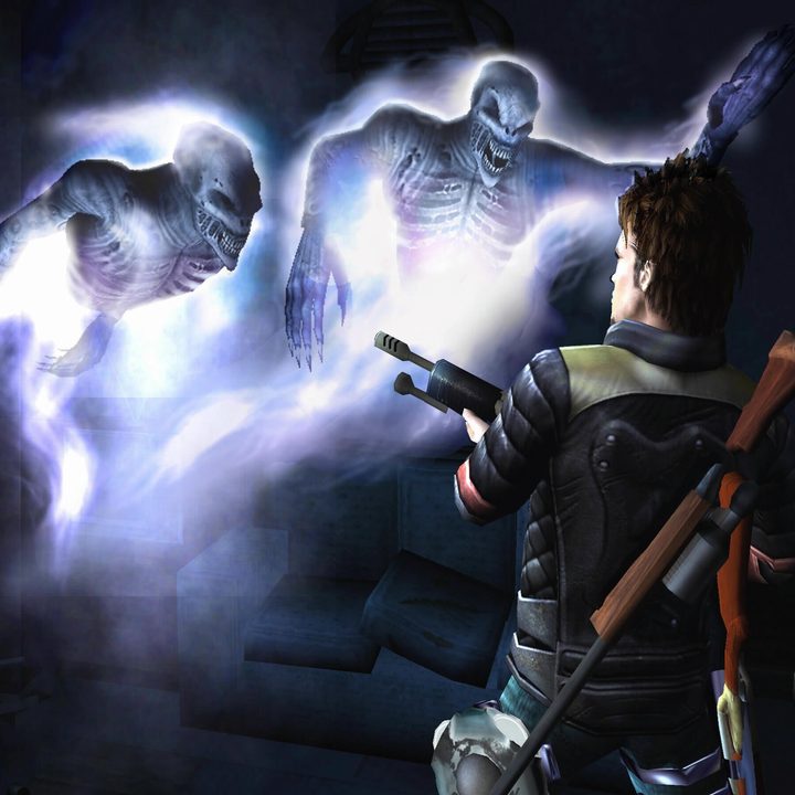 Ghosts attack a man in Ghosthunter.