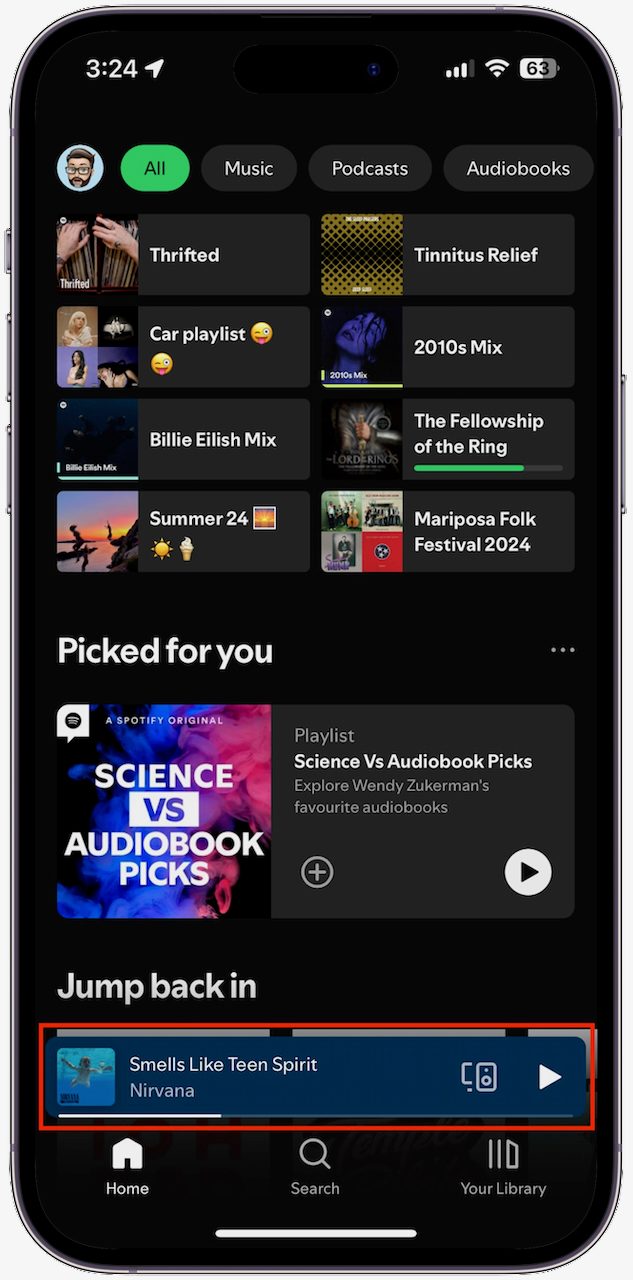 Howe to see lyrics in the Spotify app.