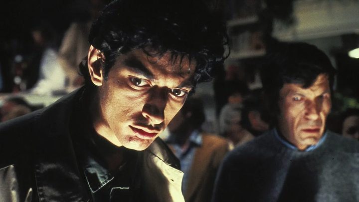 Two men look fearful in Invasion of the Body Snatchers.