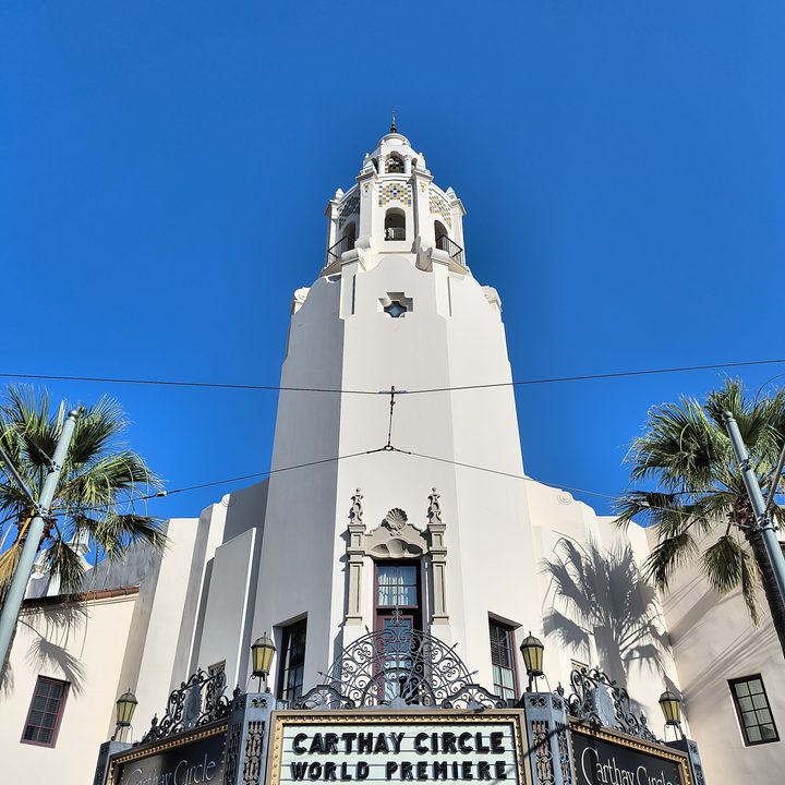 Carthay Circle exterior taken with a Motorola Razr 2024.