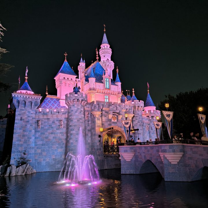 Disneyland castle taken with a Motorola Razr 2024.