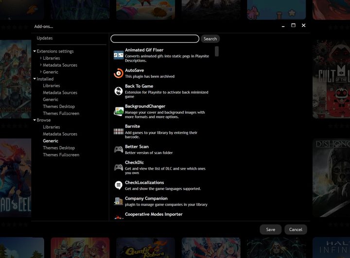 Add-ons for the Playnite app.