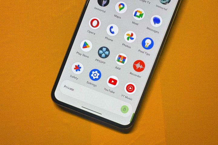 Private Space option in app library of Android 15.