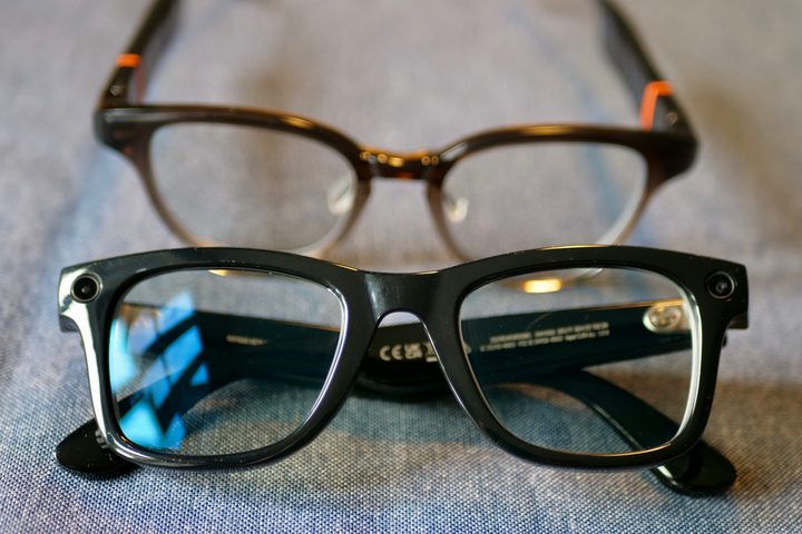 The front of the Ray-Ban Meta smart glasses.