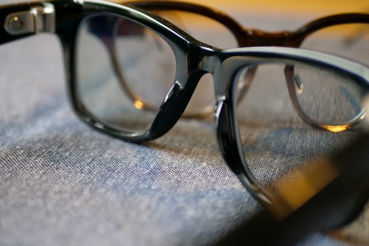 The nose pads on the Ray-Ban Meta smart glasses.