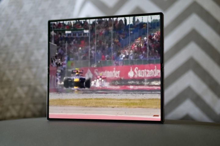 A video playing on the Samsung Galaxy Z Fold 6.