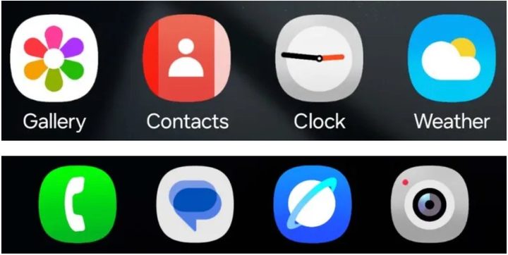App icons in Samsung's One UI 7.0.