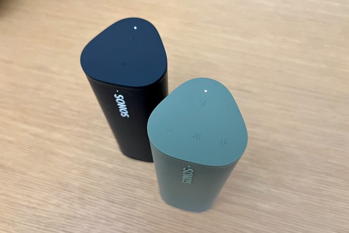 A top view of the The Sonos Roam and Sonos Roam 2.