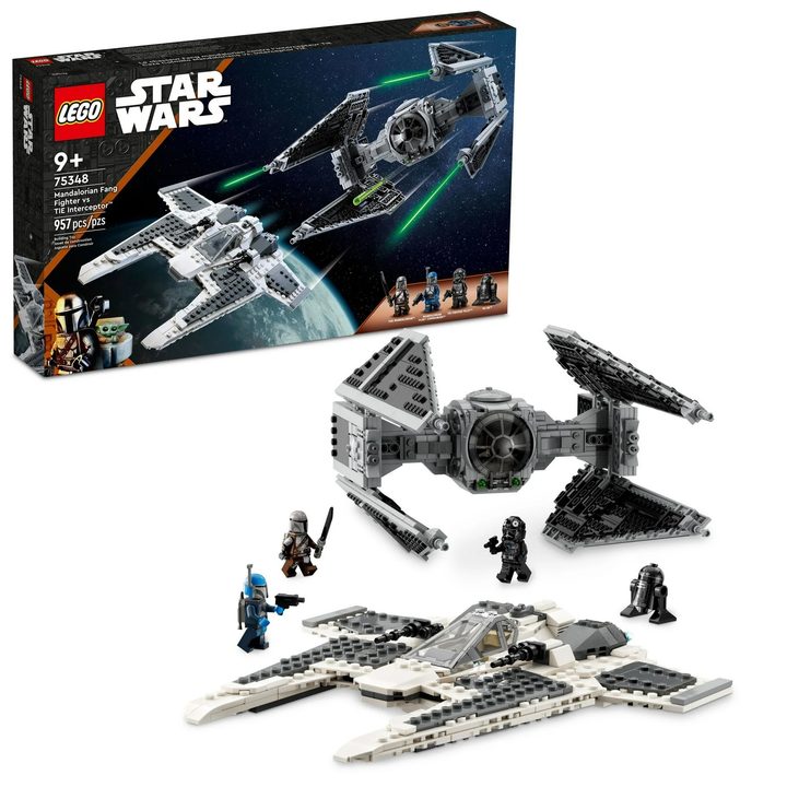 The Lego Star Wars Fang Fighter vs TIE Interceptor kit.