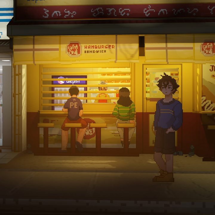 Mark Borja in front of convenience store at night