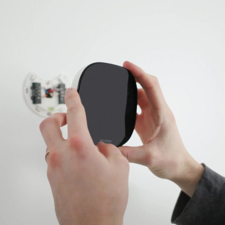 Ecobee Smart Thermostat Enhanced being installed.