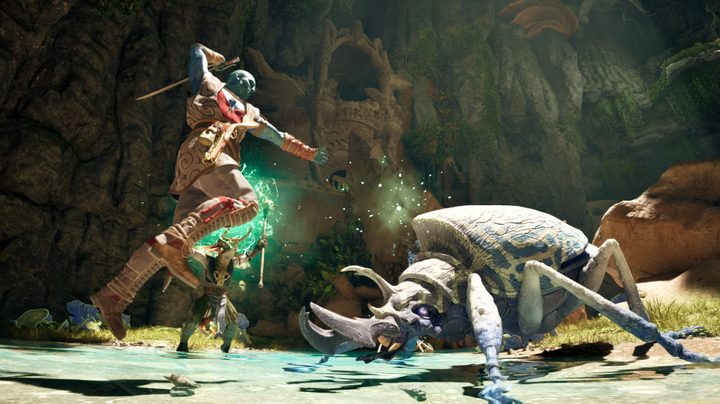 Kai fights a Xaurip in Avowed.