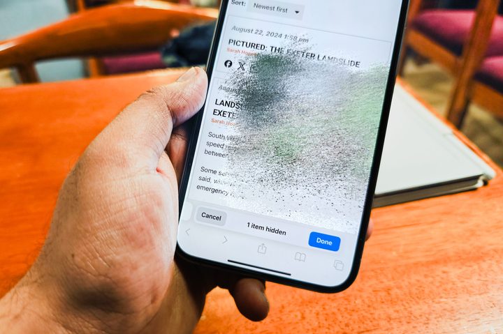 Ending distractions in Safari.