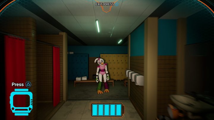 Gameplay inside Freddy in Five Nights at Freddy's Security Breach.