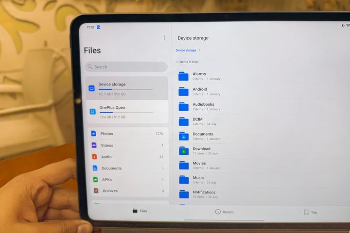 Accessing storage across two devices on OnePlus Pad 2