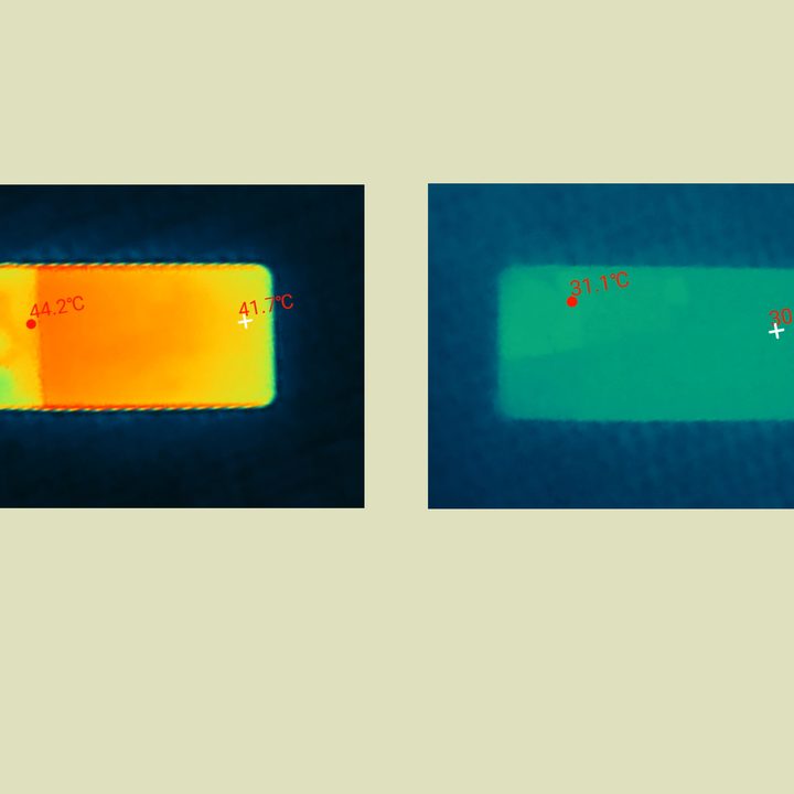 Thermal imaging of OnePlus Nord 4 after gaming.