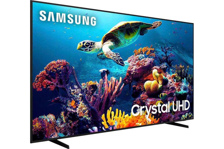 The Samsung 75-inch DU6900 4K TV on a white background.