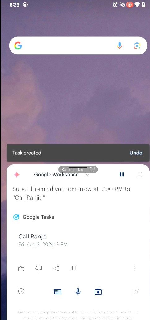Google Gemini new features with phone calls.