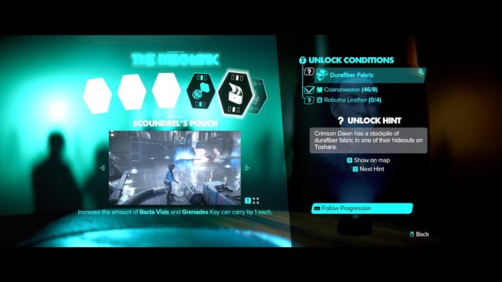 The abilities menu in Star Wars Outlaws.