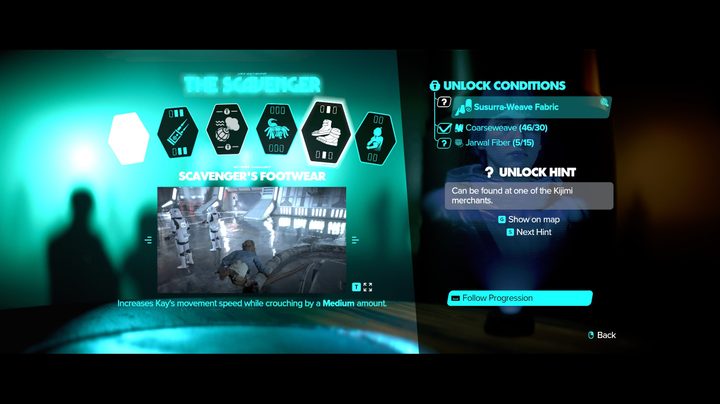 The abilities menu in Star Wars Outlaws.