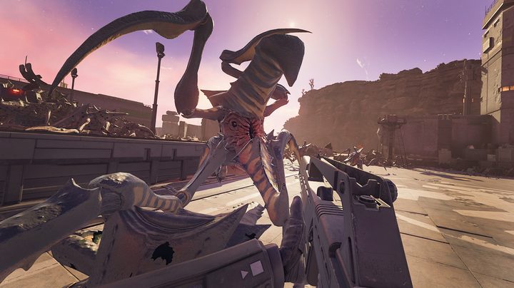 Fighting a bug in Starship Troopers: Extermination.