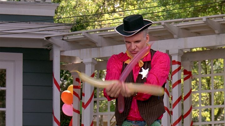Steve Martin making animal balloons in Parenthood.