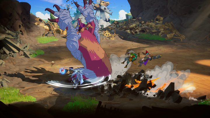 Fighting Pangojira in Towerborne.