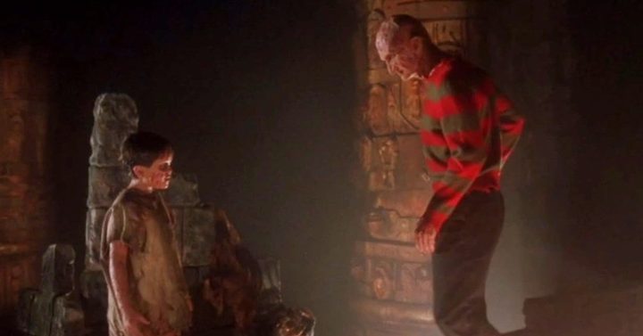 Freddy confronts Jacob in A Nightmare on Elm Street 5: The Dream Child.