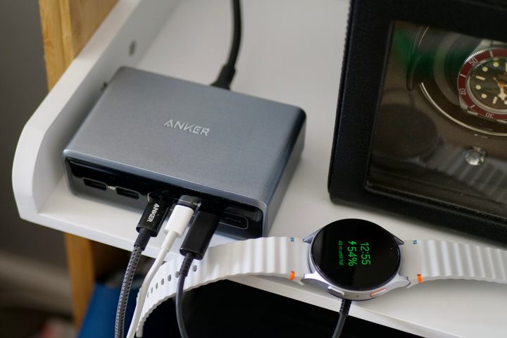 The top of the Anker Supercharged Multi-port Desktop Charging Station.