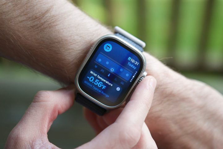 The Vitals app running on the Apple Watch Ultra 2.