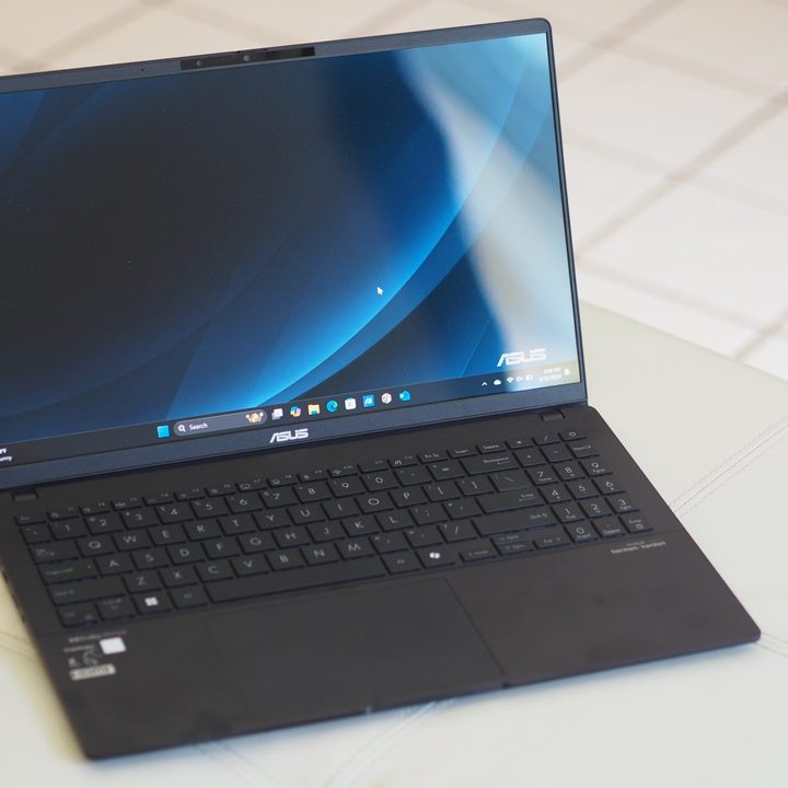 Asus Vivobook S 15 CoPilot+ front angled view showing display and keyboard.