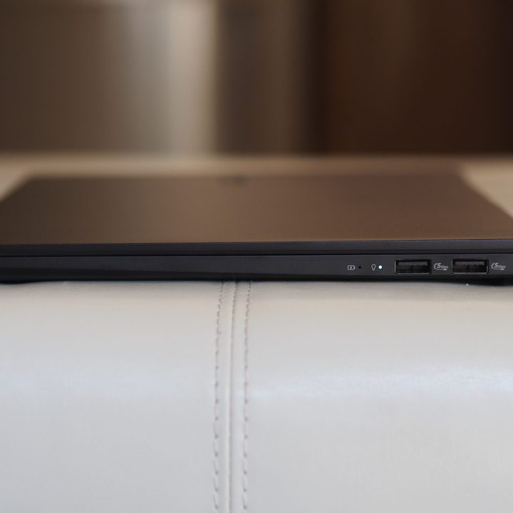 Asus Vivobook S 15 CoPilot+ right side view showing ports.
