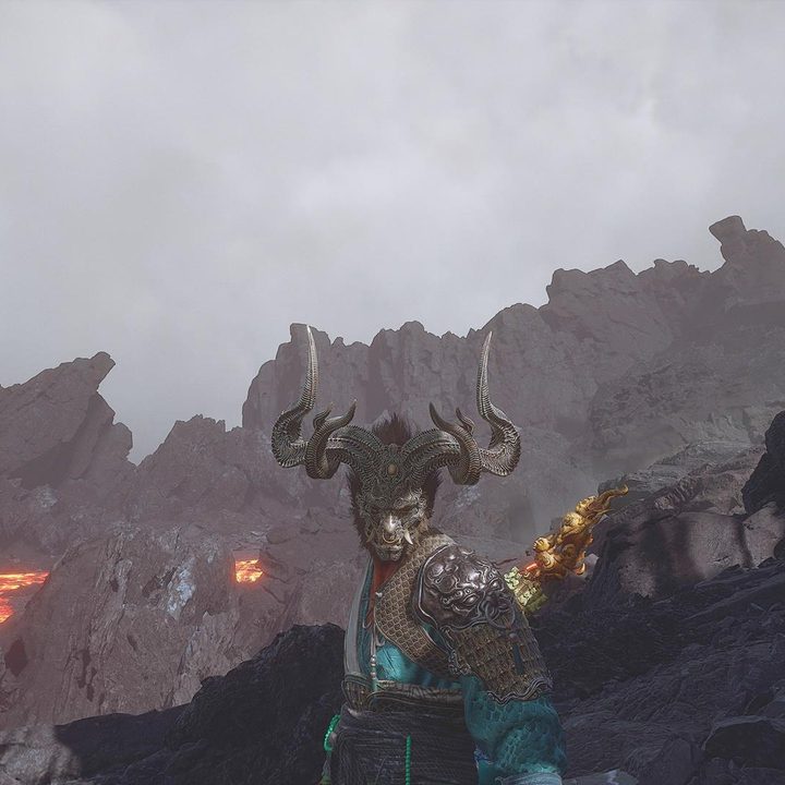 The image shows the player's character wearing the full Bull King armor set.