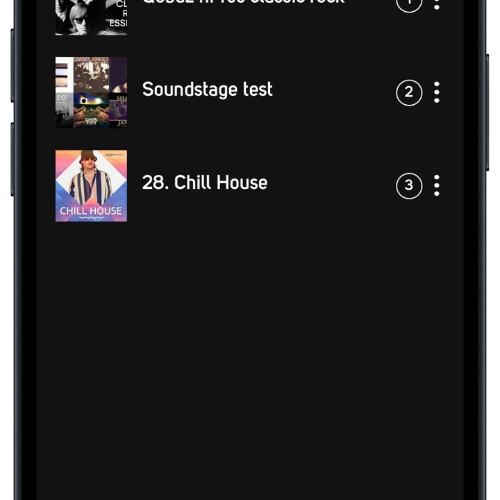 BluOS app on iOS: Presets.