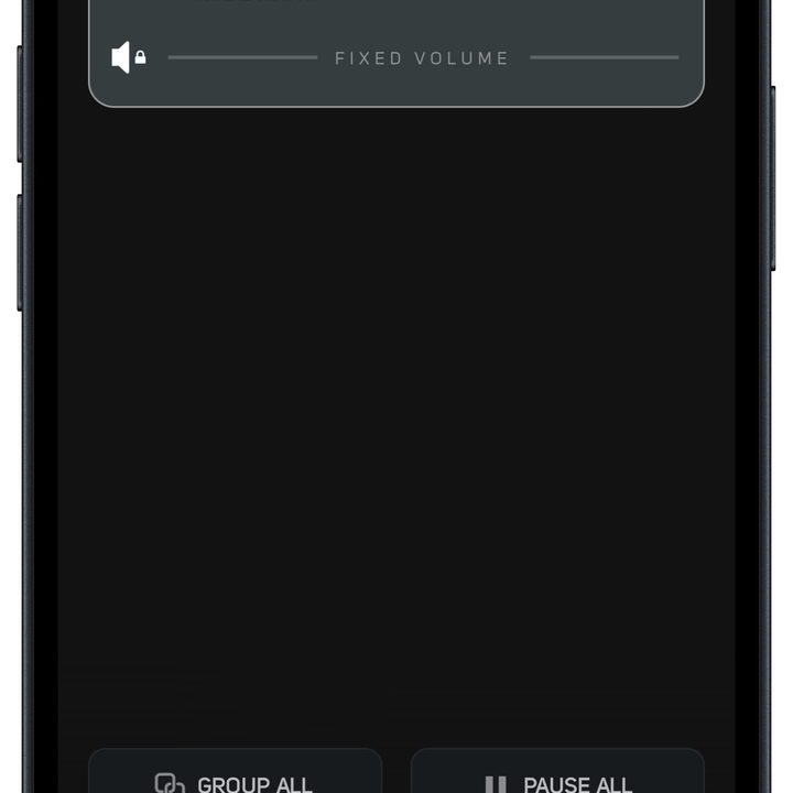 BluOS app on iOS: Players screen.