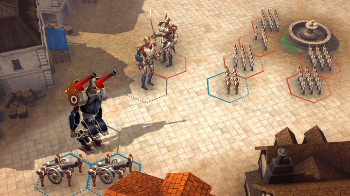 A mech prepares to attack in Bonaparte: A Mechanized Revolution.