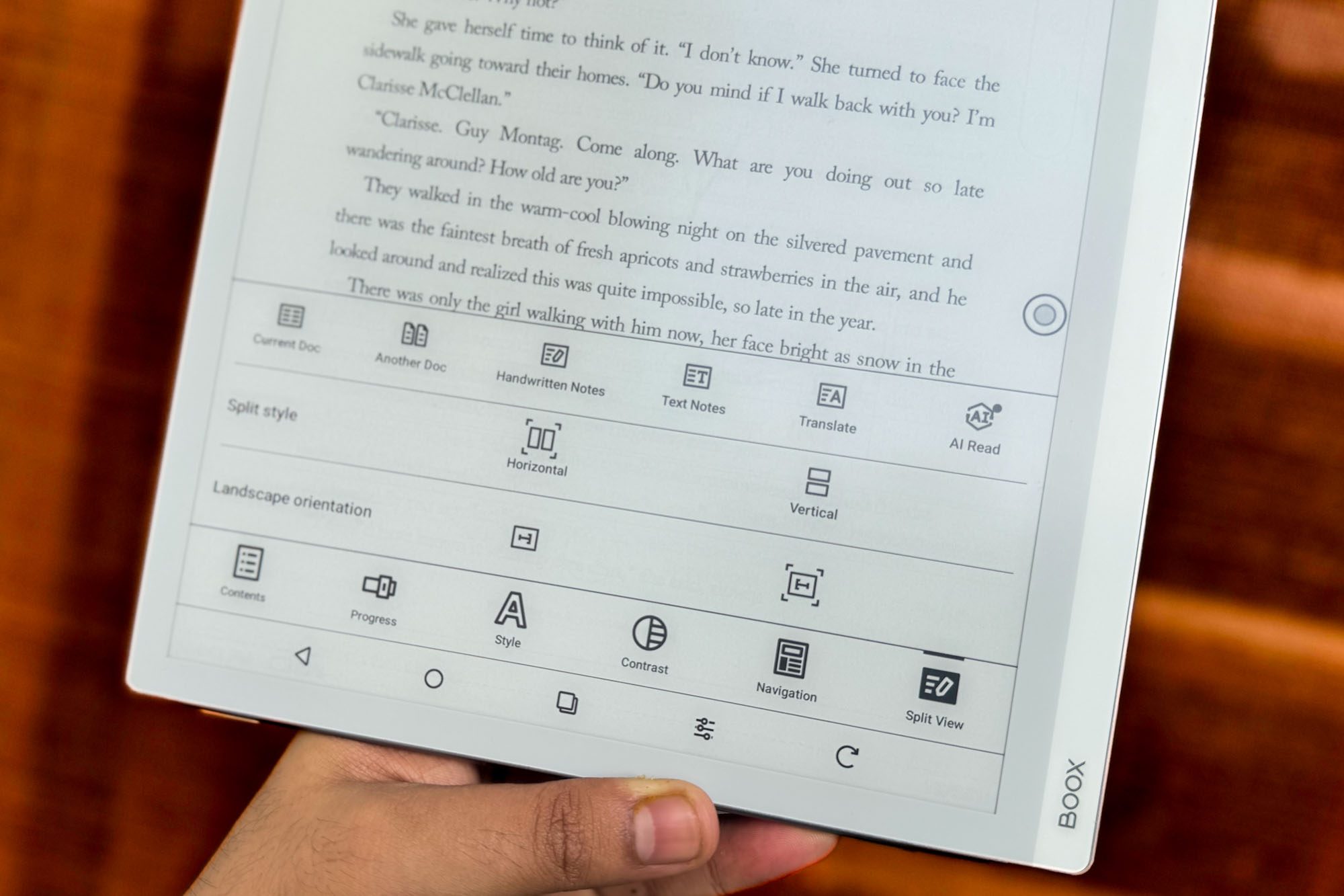 Onyx BOOX Go 10.3 tablet note view modes.