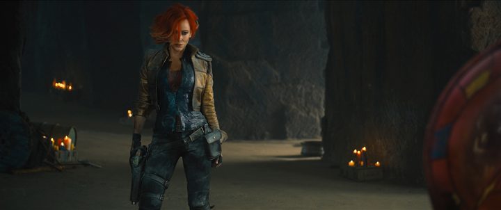 Cate Blanchett stands and stares.