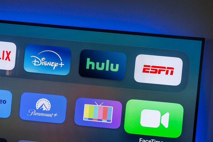 App icons for Disney+, Hulu and ESPN.