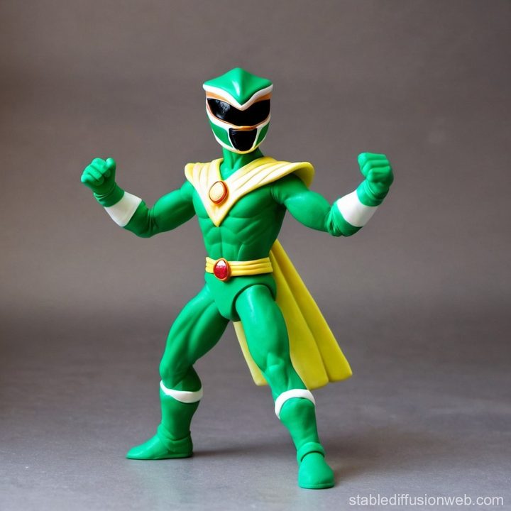 Stable Diffusion Online made the Green Power Ranger out of modeling clay