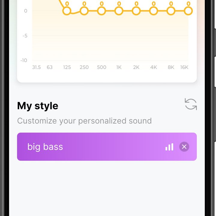 Earfun app for Android: 10-band EQ.