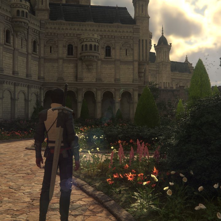 Clive staring at the sky in Final Fantasy 16.