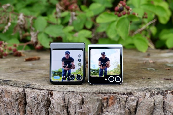 The Motorola Razr 2024 and Samsung Galaxy Z Flip 6's cover screens.